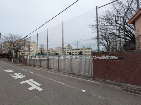 ���ӊ� ���w�Z 590m ����旧��񒆊w�Z